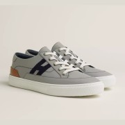 HERMES Graue Leder Sneaker H242850ZH68400 – Unisex Luxus Low-Top Designer Schuhe