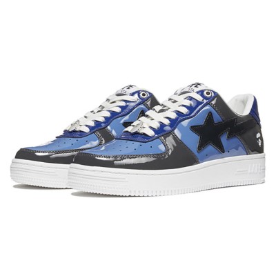 BAPE STA ブラック＆ブルーコンボスニーカー 1H20-191-046-BLUE｜大胆なストリートウェアスタイル