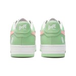 BAPE STA グリーン&ピンクカラーブロックスニーカー 1H70-291-005-GREEN グリーンとピンクのカラーブロックデザインのBAPE STA ホワイトスニーカー