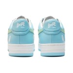 BAPE STA パステルブルー&ミントグリーンスニーカー 1H70-191-005-BG パステルブルーとミントグリーンのデザインのBAPE STAスニーカー、スターのロゴ付き
