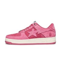 BAPE STA ピンクローズスエードスニーカー 1H70-191-004-PINK｜洗練されたストリートウェアエレガンス