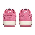 BAPE STA ピンクローズスエードスニーカー 1H70-191-004-PINK ピンクローズスエード素材のBAPE STAスニーカー、スターのロゴ付き
