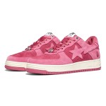 BAPE STA ピンクローズスエードスニーカー 1H70-191-004-PINK ピンクローズスエード素材のBAPE STAスニーカー、スターのロゴ付き