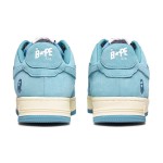 BAPE STA スカイブルースエードスニーカー 1H70-191-004-BLUE スカイブルースエード素材のBAPE STAスニーカー、スターのロゴ付き