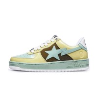 BAPE STA イエロー・ブラウン・グリーンスニーカー 1I80-191-006-YGB｜爽やかなストリートウェアデザイン