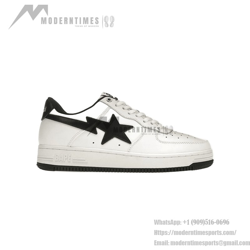 BAPE STA x JJJJound ブラック&ホワイトスニーカー 1I73-191-912-BLACK ミニマルなデザインのBAPE STA x JJJJound ブラック&ホワイトスニーカー