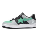 BAPE STA グレー・ブラック・ミントスニーカー 1H70-191-002 エンボス加工とミントスターのロゴを備えたBAPE STA グレー・ブラック・ミントスニーカー