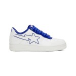 BAPE STA ホワイト&ネイビーブルースニーカー 001FWJ302017I-NVY シグネチャースターロゴ付きBAPE STA ホワイト&ネイビーブルースニーカー