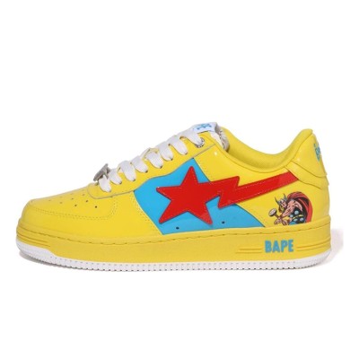 BAPE STA x Marvel ソーコラボスニーカー 1I73-191-905｜ヒーロー風ストリートウェアアイコン