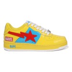 BAPE STA x Marvel ソースニーカー 1I73-191-905 黄色、赤、青のデザインを持つBAPE STA x Marvel ソースニーカー