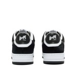 BAPE STA ブラック&ホワイトフェイクファースニーカー 0ZXSHM191050LBKA アイコニックなデザインのBAPE STA ブラック&ホワイトフェイクファースニーカー