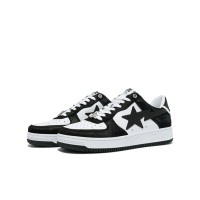 BAPE STA ブラック＆ホワイトフェイクファースニーカー 0ZXSHM191050LBKA｜ストリートファッション必須アイテム