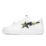 BAPE STA ホワイトカモスタースニーカー 1I70-191-005-GREEN ABCカモスターロゴ付きBAPE STA ホワイトスニーカー