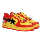 BAPE STA x Marvel アイアンマン スニーカー 1I73-191-902 赤と黄色のデザインが特徴のBAPE STA x Marvel アイアンマン スニーカー