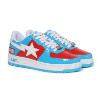 BAPE STA x Marvel キャプテン・アメリカ スニーカー 1I73-191-903｜ヒーロー風ストリートウェアアイコン