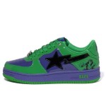 BAPE STA x Marvel ハルク スニーカー 1I73-191-904 緑と紫のデザインが特徴のBAPE STA x Marvel ハルク スニーカー