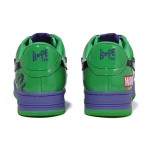 BAPE STA x Marvel ハルク スニーカー 1I73-191-904 緑と紫のデザインが特徴のBAPE STA x Marvel ハルク スニーカー