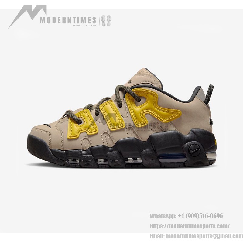 AMBUSH x ナイキ エア モア アップテンポ ロー “ライムストーン” - スタイリッシュなライムストーン コラボレーション ローカット デザイン AMBUSH x ナイキ エア モア アップテンポ ロー “ライムストーン” - ライムストーンカラー コラボレーション ローカット バスケットボールシューズ