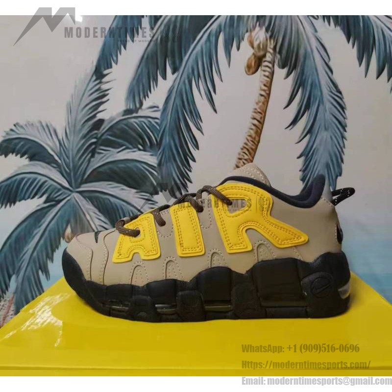 AMBUSH x ナイキ エア モア アップテンポ ロー “ライムストーン” - スタイリッシュなライムストーン コラボレーション ローカット デザイン AMBUSH x ナイキ エア モア アップテンポ ロー “ライムストーン” - ライムストーンカラー コラボレーション ローカット バスケットボールシューズ