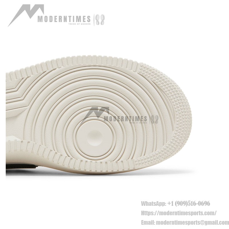 AMBUSH x Nike Air Force 1 Low 'Phantom' - Stylish Off-White Sneakers AMBUSH x Nike Air Force 1 Low 'Phantom' - Off-White Sneakers with Extended Black Swoosh