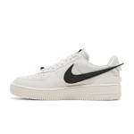 AMBUSH x Nike Air Force 1 Low 'Phantom' - Stylish Off-White Sneakers AMBUSH x Nike Air Force 1 Low 'Phantom' - Off-White Sneakers with Extended Black Swoosh