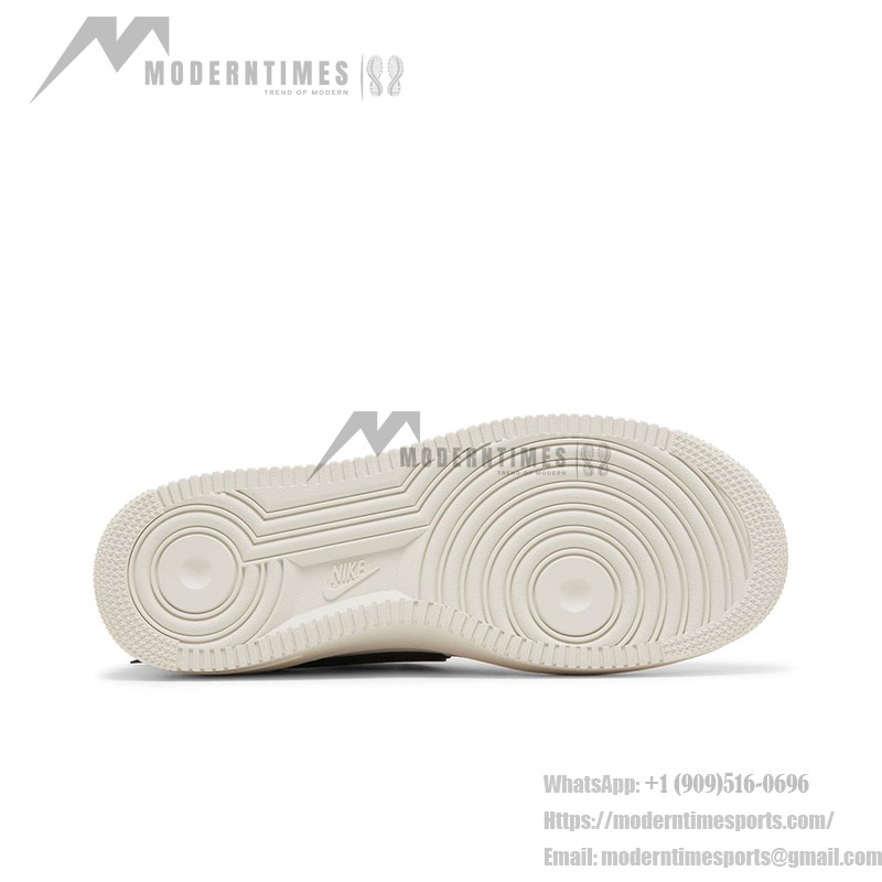 AMBUSH x Nike Air Force 1 Low 'Phantom' - Stylish Off-White Sneakers AMBUSH x Nike Air Force 1 Low 'Phantom' - Off-White Sneakers with Extended Black Swoosh