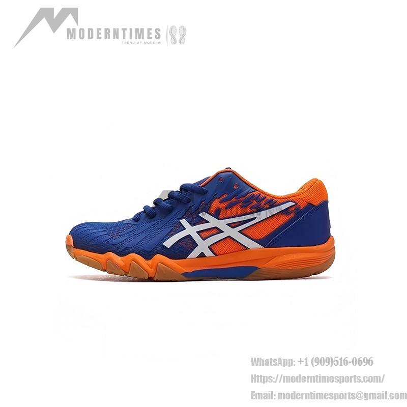 ASICS Attack Bladelyte 4 1073A001-402 Badminton Shoes ASICS Attack Bladelyte 4 1073A001-402 Professional Badminton Shoes in Blue and Shocking Orange