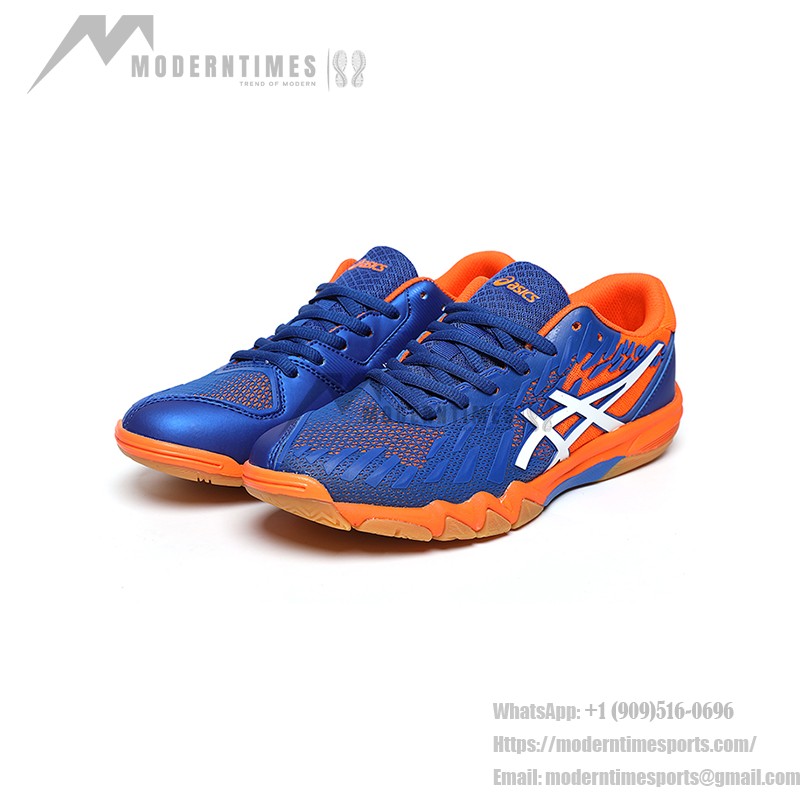 ASICS Attack Bladelyte 4 1073A001-402 Badminton Shoes ASICS Attack Bladelyte 4 1073A001-402 Professional Badminton Shoes in Blue and Shocking Orange
