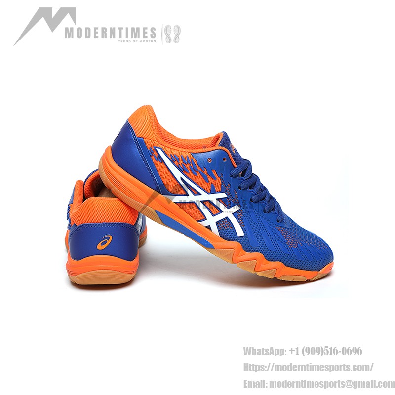 ASICS Attack Bladelyte 4 1073A001-402 Badminton Shoes ASICS Attack Bladelyte 4 1073A001-402 Professional Badminton Shoes in Blue and Shocking Orange