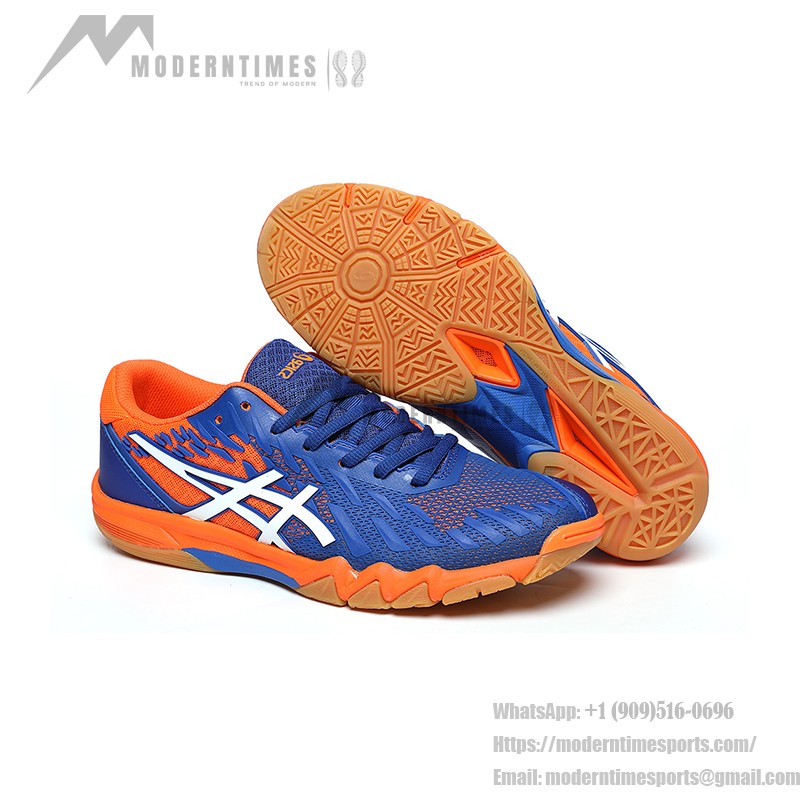 ASICS Attack Bladelyte 4 1073A001-402 Badminton Shoes ASICS Attack Bladelyte 4 1073A001-402 Professional Badminton Shoes in Blue and Shocking Orange