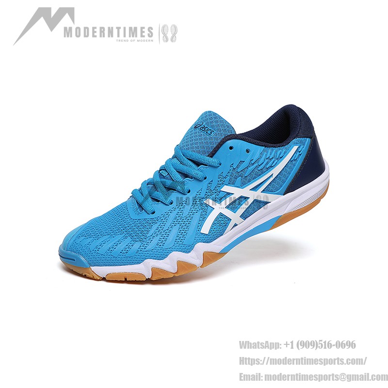 ASICS Attack Bladelyte 4 1073A001-404 バドミントンシューズ ASICS Attack Bladelyte 4 1073A001-404 青と白のプロバドミントンシューズ