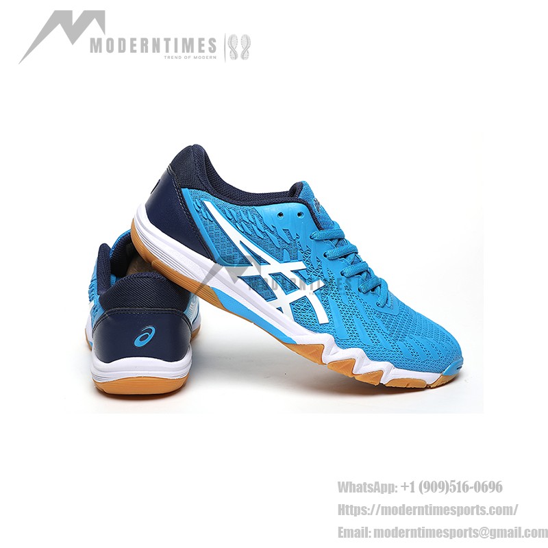 ASICS Attack Bladelyte 4 1073A001-404 バドミントンシューズ ASICS Attack Bladelyte 4 1073A001-404 青と白のプロバドミントンシューズ