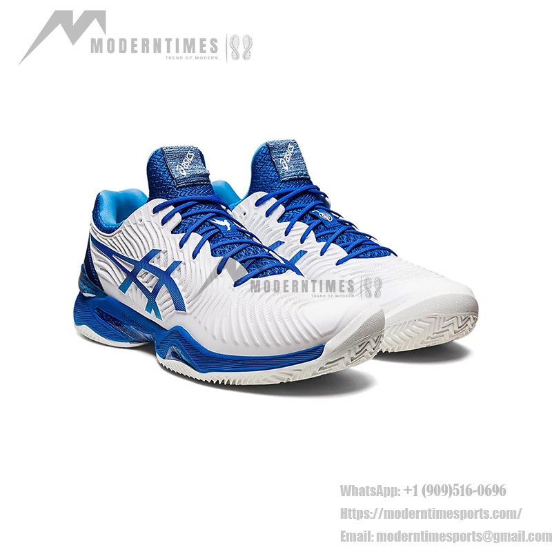 ASICS Court FF 2 1041A343-960 Novak 高性能テニスシューズ ASICS Court FF 2 Novak テニスシューズ ホワイトブルー メンズ