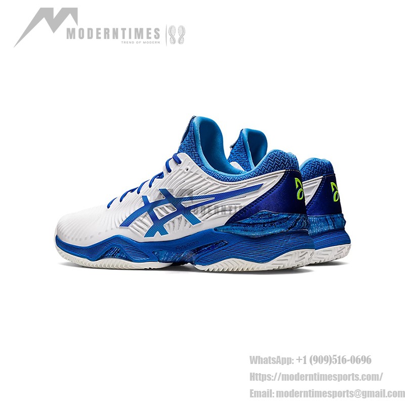 ASICS Court FF 2 1041A343-960 Novak 高性能テニスシューズ ASICS Court FF 2 Novak テニスシューズ ホワイトブルー メンズ