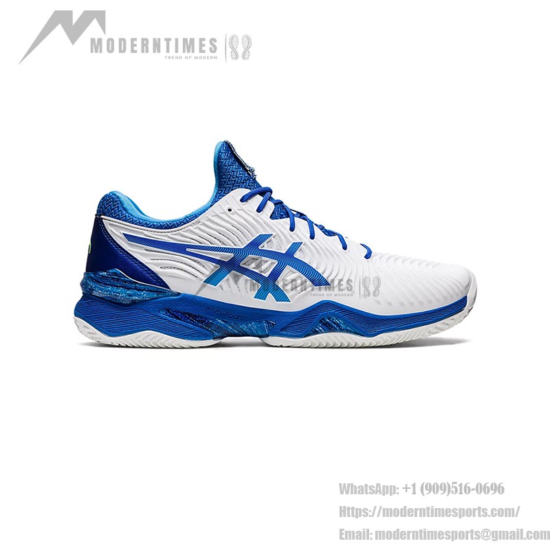 ASICS Court FF 2 1041A343-960 Novak 高性能テニスシューズ ASICS Court FF 2 Novak テニスシューズ ホワイトブルー メンズ