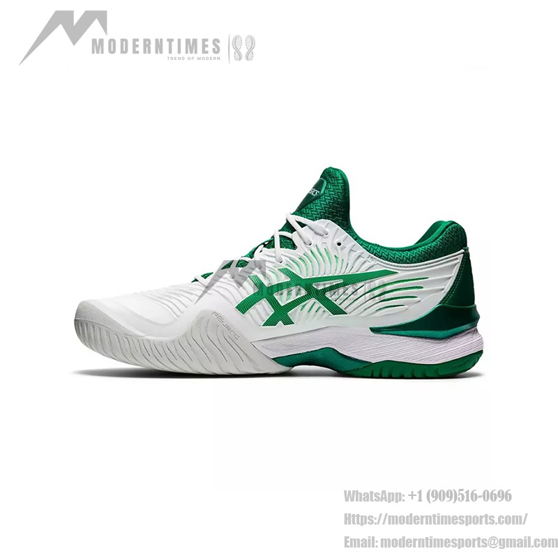 ASICS Court FF Novak 1041A089-104 Tennis Shoes ASICS Court FF Novak 1041A089-104 Professional Tennis Shoes in White and Green