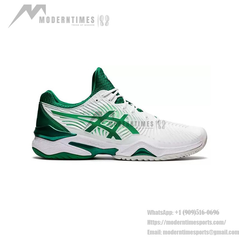 ASICS Court FF Novak 1041A089-104 Tennis Shoes ASICS Court FF Novak 1041A089-104 Professional Tennis Shoes in White and Green