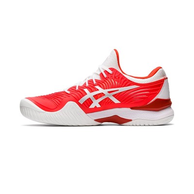 ASICS Court FF Novak 1041A089-800 プロフェッショナルテニスシューズ - 高性能安定性とクッション性の赤と白デザイン