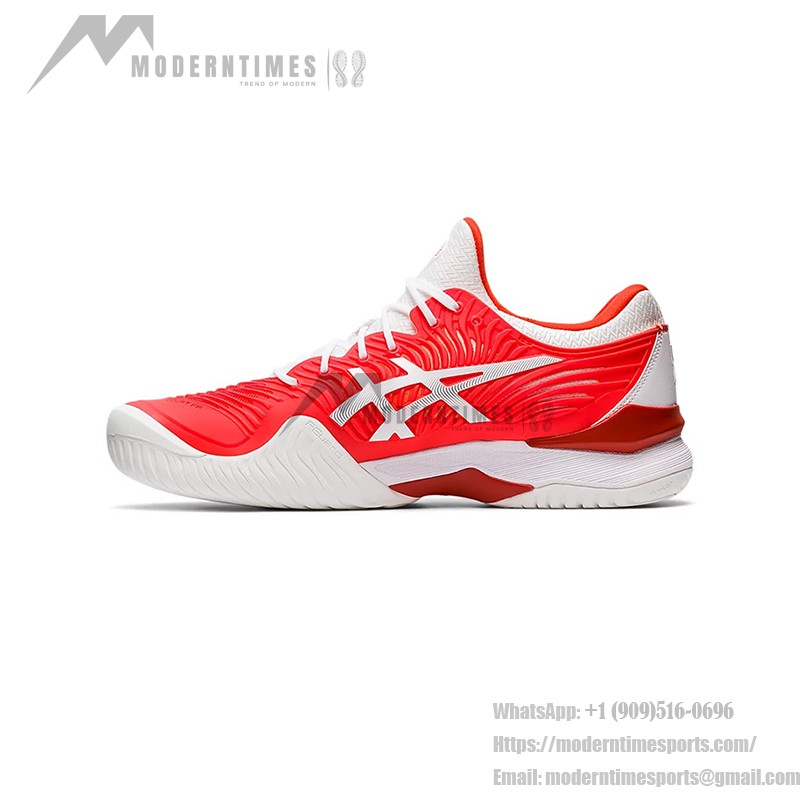 ASICS Court FF Novak 1041A089-800 テニスシューズ ASICS Court FF Novak 1041A089-800 赤と白のプロフェッショナルテニスシューズ