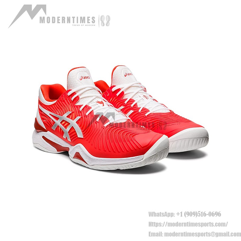 ASICS Court FF Novak 1041A089-800 テニスシューズ ASICS Court FF Novak 1041A089-800 赤と白のプロフェッショナルテニスシューズ