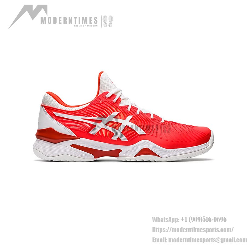 ASICS Court FF Novak 1041A089-800 テニスシューズ ASICS Court FF Novak 1041A089-800 赤と白のプロフェッショナルテニスシューズ