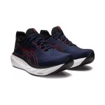 ASICS Gel-Nimbus 25 1011B547-401 メンズランニングシューズ ASICS Gel-Nimbus 25 1011B547-401 メンズランニングシューズ(ミッドナイトブルーとエレクトリックレッド)