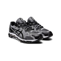 ASICS GEL-Quantum 360 6 1021A337-100 ブラックホワイトグレー フルGELクッションランニングシューズ 卓越した快適性とクラシックなデザイン