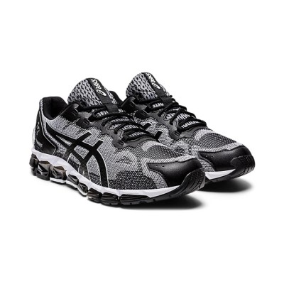 ASICS GEL-Quantum 360 6 1021A337-100 ブラックホワイトグレー フルGELクッションランニングシューズ 卓越した快適性とクラシックなデザイン