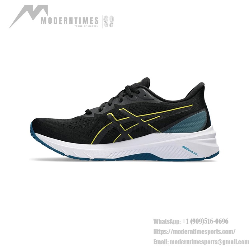 ASICS GT-1000 12 1011B631-005 軽量ランニングシューズ ASICS GT-1000 12 1011B631-005 ブラックイエローブルー 軽量クッションランニングシューズ