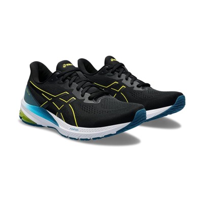 ASICS GT-1000 12 1011B631-005 ブラックイエロー ブルー 軽量クッションランニングシューズ 高性能とモダンなデザインの融合
