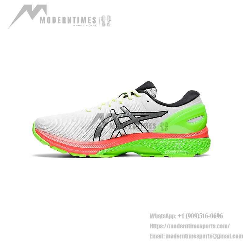 ASICS Gel-Kayano 27 Lite-Show Running Shoes High Performance White Colorful Sole ASICS Gel-Kayano 27 Lite-Show 1011A885-100 Running Shoes White Colorful Sole