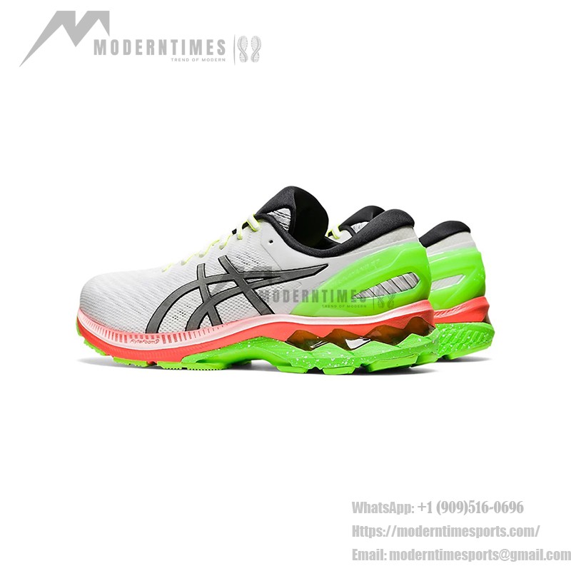 ASICS Gel-Kayano 27 Lite-Show Running Shoes High Performance White Colorful Sole ASICS Gel-Kayano 27 Lite-Show 1011A885-100 Running Shoes White Colorful Sole