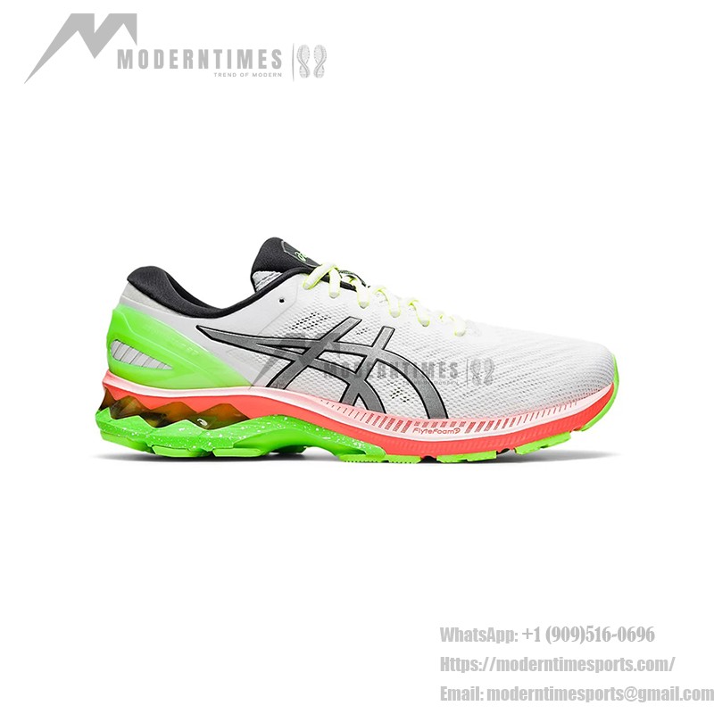 ASICS Gel-Kayano 27 Lite-Show Running Shoes High Performance White Colorful Sole ASICS Gel-Kayano 27 Lite-Show 1011A885-100 Running Shoes White Colorful Sole