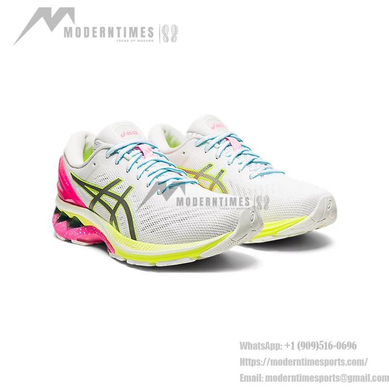 ASICS Gel-Kayano 27 Lite-Show High-Performance Running Shoes ASICS Gel-Kayano 27 Lite-Show 1012A761-100 Running Shoes White Colorful Sole Design